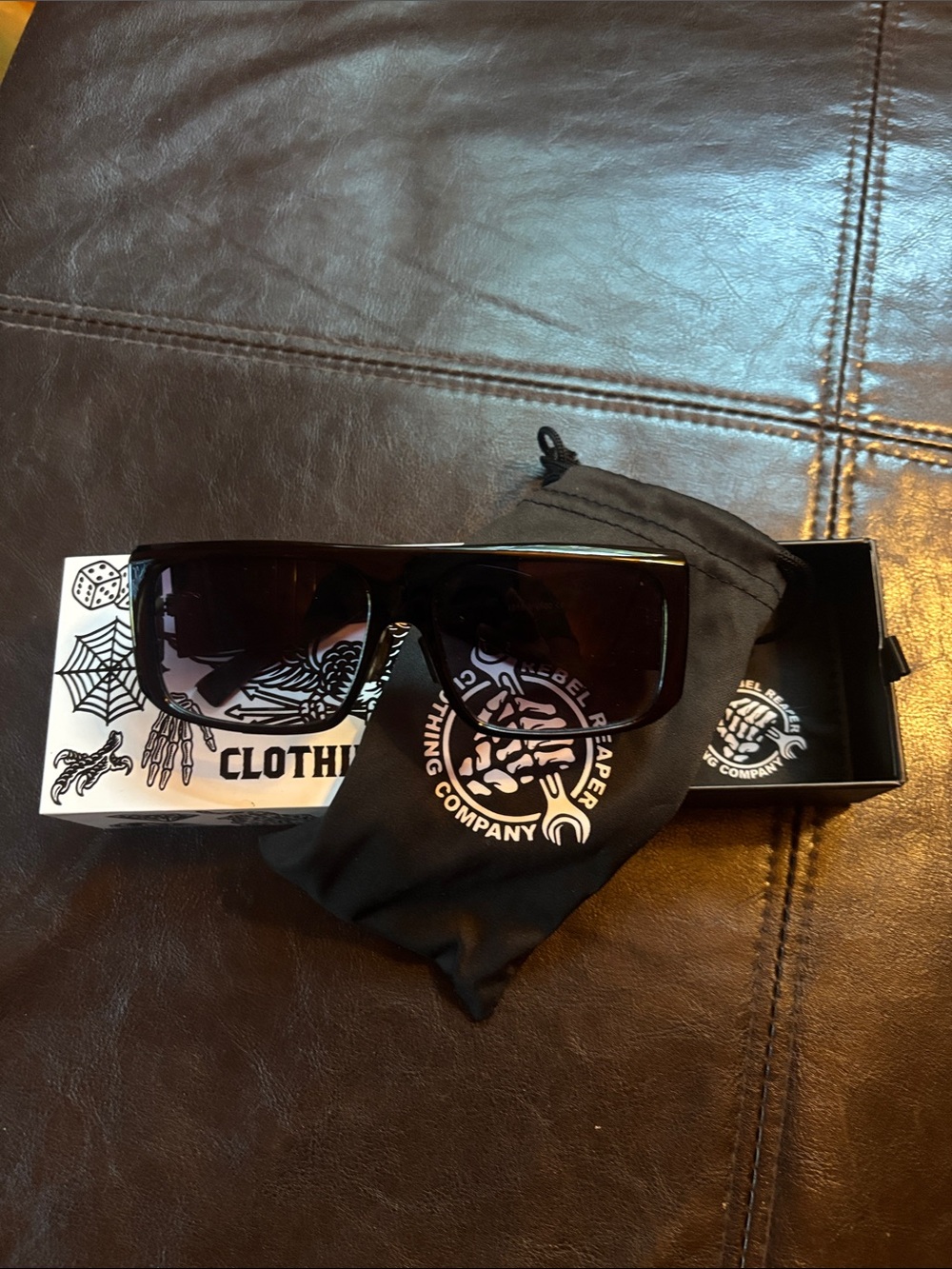 Men's Black Shield Sunglasses by